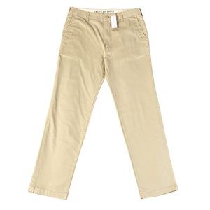 American Eagle Chino Pants Mens 34 x 31 Khaki Tan Beige Slim Fit Workwear NEW